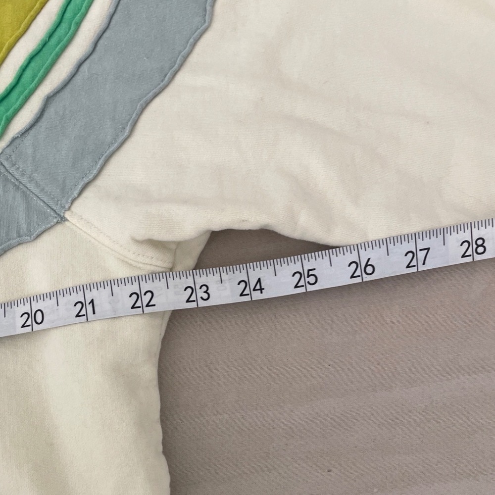 By Together Cream Rainbow Stripe Raglan Sweatshirt Pullover Women's S Boho Comfy - Picture 5 of 9
